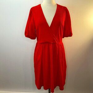 Pieces Women's Poinciana PCLUNA S/S V-Neck Short Dress  - Size XS - NWT $55